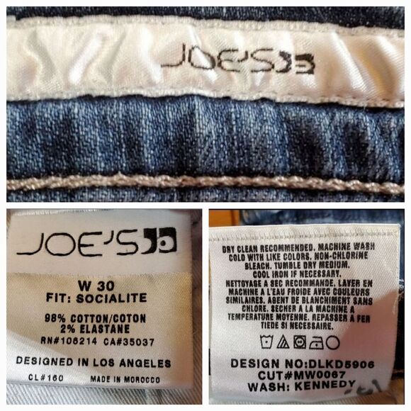 💜Anthropogie Joe's Jeans Socialite Kennedy Cuffed Capri Jeans Size 10/30 - Picture 12 of 12